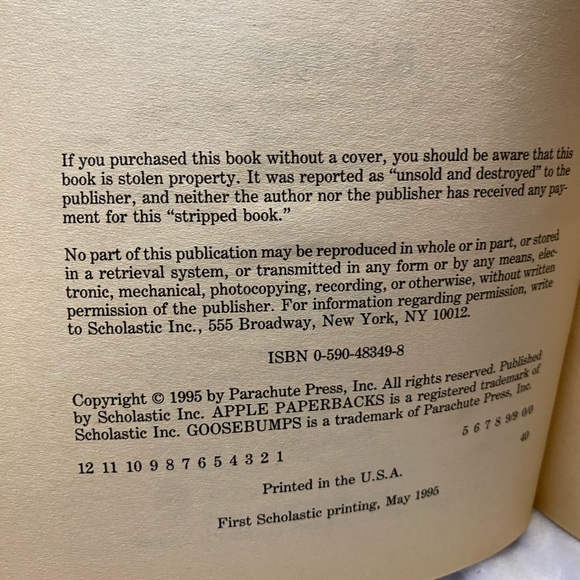 “Night of the Living Dummy II” 1st Printing No. 31 Goosebumps RL Stine - Picture 4 of 4